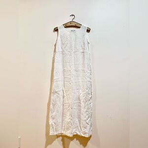 Vintage 90’s Dressing Clio White Linen Dress Size Medium